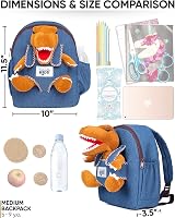 Naturally KIDS Medium Dinosaur Backpack Toddler Boys Gifts 3 5 Years view 3