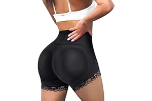 Gotoly Women Butter Lifter Padded Shapwear Seamless Underwear Hip Enhancer Tummy Control Lace Panties Body Shaper Boyshort