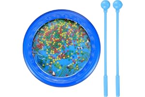 SIYURONGG Ocean Wave Drums, Ocean Wave Bead Drums, Gentle Sea Sound Musical Instrument Percussion Drum, Music Gift Musical Educational Drum Instruments Tool for Gift Ideas, Relax