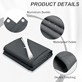 HENG FENG Balcony Privacy Screen 90x300cm PES Windproof UV Protection Anthracite view 2