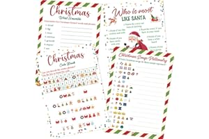 Jeu de fête de Noël amusant pour adultes, groupes, Thanksgiving, rouge et vert, cartes de 12,7 x 17,8 cm