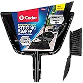 O-Cedar Indoor & Outdoor Strong Sweep Broom & Brush Bundle | Heavy Duty Bristles Remove 99% of Dust & Dirt in One Sweep | Step-On Dust Pan | Safe for Hardwoods, Powerful on Outdoor Debris