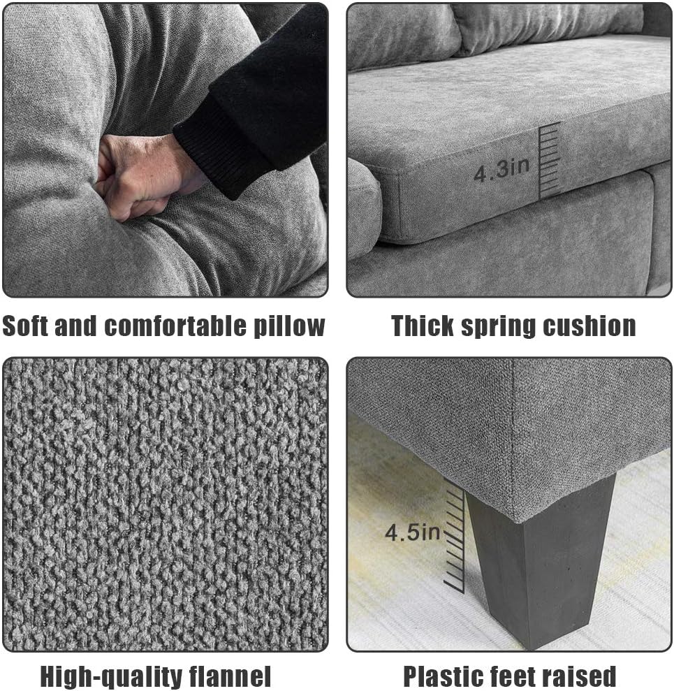 Sofa Sectional Sofa for Living Room Futon Sofa Modern Sofa Couches and Sofas Furniture Set Sofa Set Fabric Sofa Corner Sofa Upholstered Contemporary: Furniture & Decor