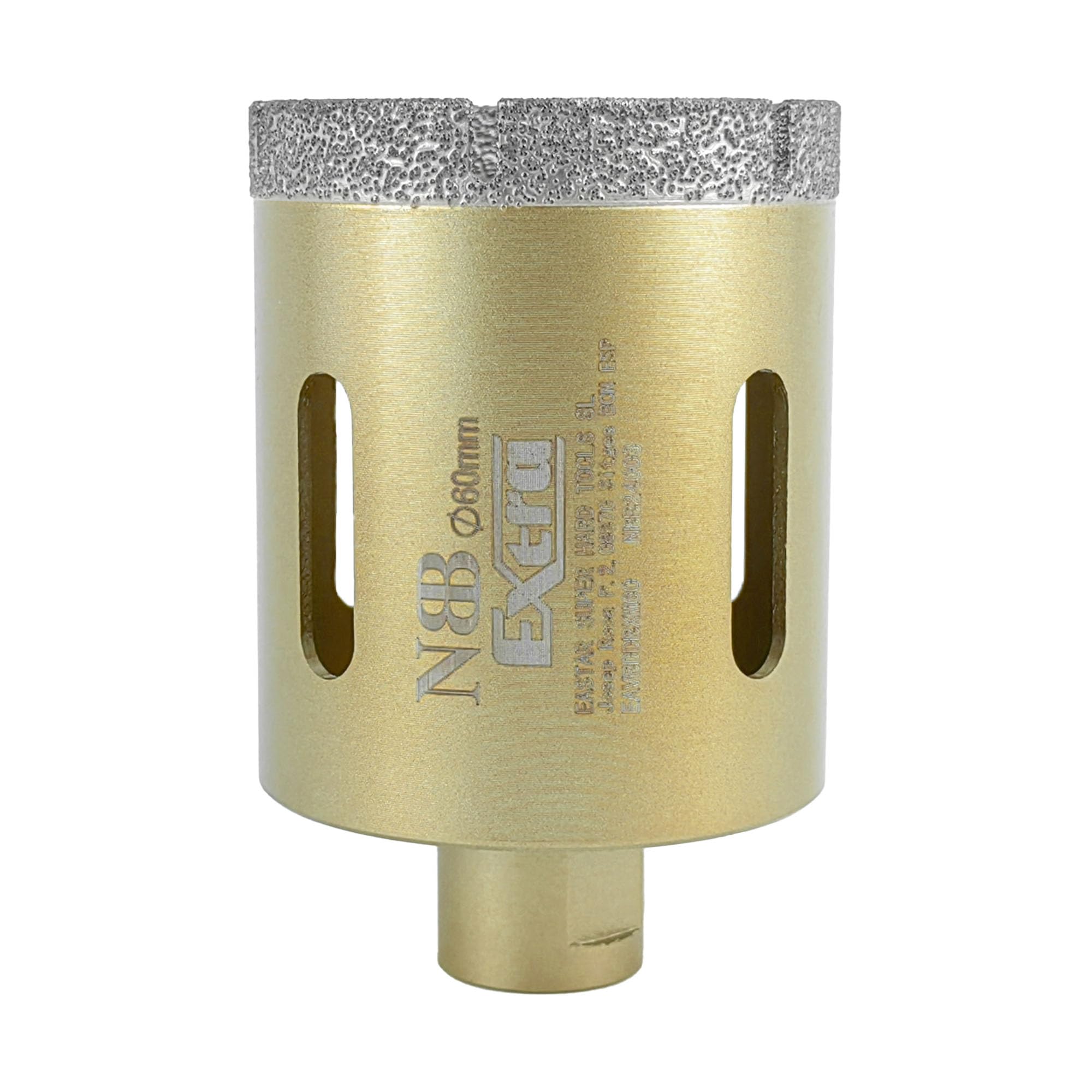 NBB Diamond Core Drill Bit Diamond hole saw with M14 Diamond Crown Professionally for Wet and Dry Drilling in Hard Porcelain Ceramic Tile Granite Marble Tile for Angular Grinder (1, 60mm)