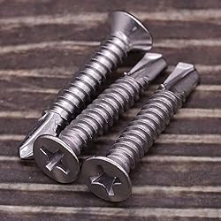 #12 x 1" (50 pcs) Flat Countersunk Phillips Drive