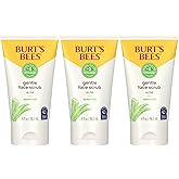 Burt's Bees Gentle Face Scrub with Aloe for Sensitive Skin, 98.9% Natural Origin, 4 Fluid Ounces, Pack of 3