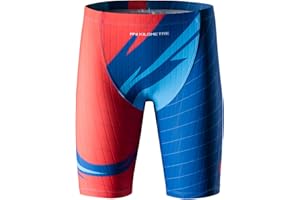 MY KILOMETRE Boys' Jammer Swimsuit with Drawstring Training Swimwear for Kids Endurance Boys Youth Swim Shorts Kids Swimsuit