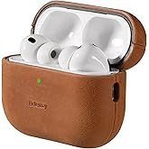Belemay Handcrafted Crazy Horse Leather Case for AirPods Pro 3rd Gen (2025), Vintage Aesthetic, Two-Tone Effect, Unique Patina, Compatible with MagSafe, Compatible with Airpods Pro 3, Pine Green