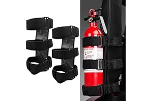 SKARUMMER Car Roll Bar Fire Extinguisher Holder Replacement for Jeep Wrangler CJ YJ TJ LJ JK JKU JL JLU, Polaris Ranger RZR General RS1, Can Am Maverick X3 & More - Adjustable Extinguisher Mount Strap