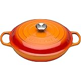 Le Creuset Enameled Cast Iron Signature Braiser, 2.25 qt., Flame