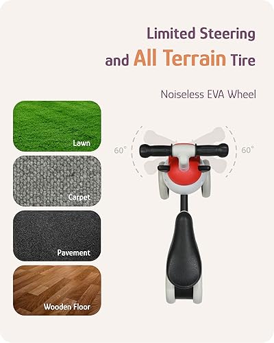 KRIDDO Baby Balance Bike for 1-2 Year Old Boy and Girl, Mini Bike