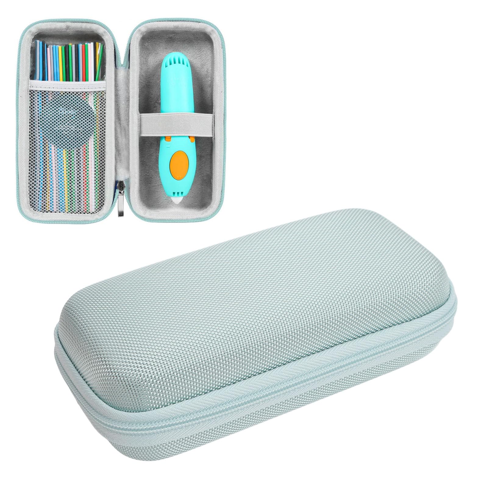 Hard EVA Carrying Case, 3D Printing Pen Hard Travel Case Protective Storage Bag Compatible with 3D Pen, Printing Supplies Refill Kit Holder, USB Cable