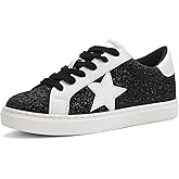 PARTY Women's Fashion Star Sneaker Lace Up Low Top Comfortable Cushioned Walking Shoes