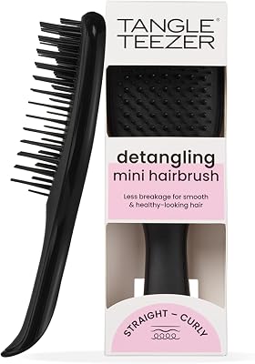 Ultimate Detangler Klein– Für Nasses & Trockenes Haar – Entwirrungsbürste für Alle Haartypen – Perfekte Haarbürste für Kinder & auf Reisen – Schwarz