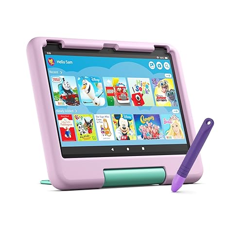 Amazon Fire HD 10 Kids tablet + Amazon Kid-Friendly Tablet Stylus with Tether