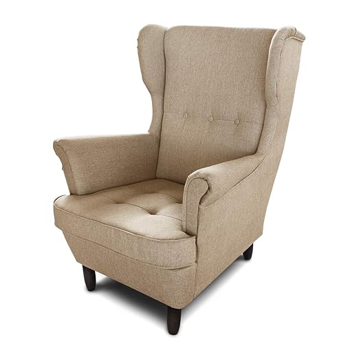 Ohrensessel Sessel King - Lounge Sessel mit Armlehnen - Retro Stuhl aus