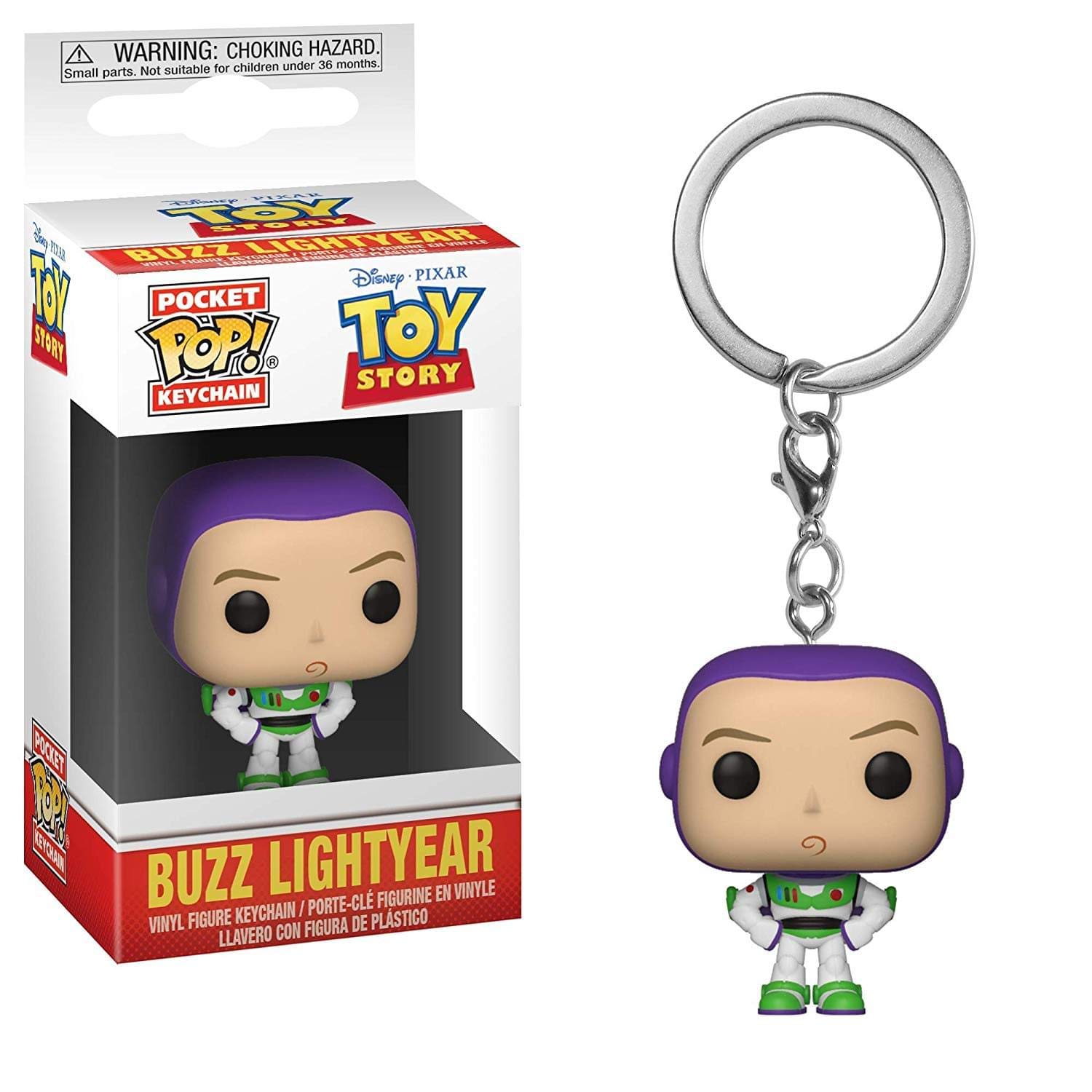 Funko Pop! Keychain: Disney Pixar Toy Story - Buzz Lightyear - Disney Pixar: Toy Story Novelty Keyring - Collectable Mini Figure - Stocking Filler - Gift Idea - Official Merchandise - Movies Fans