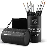 Golden Maple 15PC Miniature Detail Brush Set With Case Black view 4