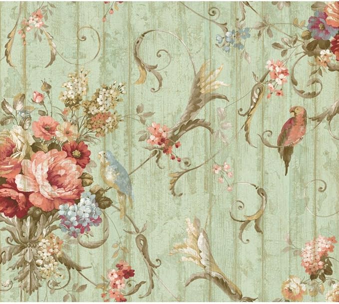 York Wallcoverings Floral Bouquet Removable Wallpaper, Wallpaper
