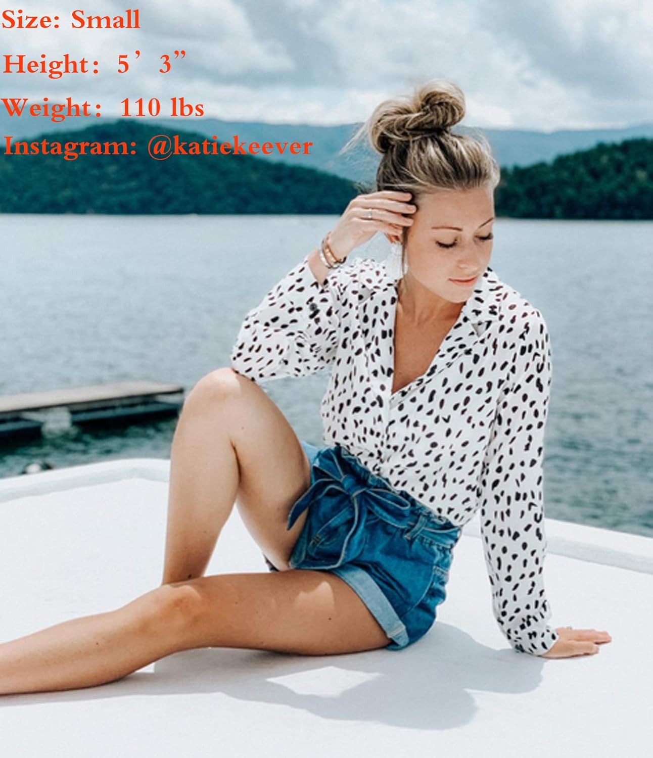ECOWISH Womens Casual Tops V Neck Leopard Tunic Long Sleeve Button Down Shirts Top at  Women’s Clothing store