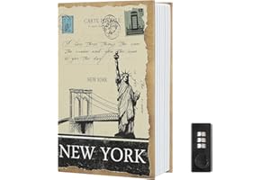 PARRENCY Diversion Book Safe Storage Box,Hidden Safe with Combination Code,Secret Safe Containers for Money, Jewelry Documents or Valuables,New York