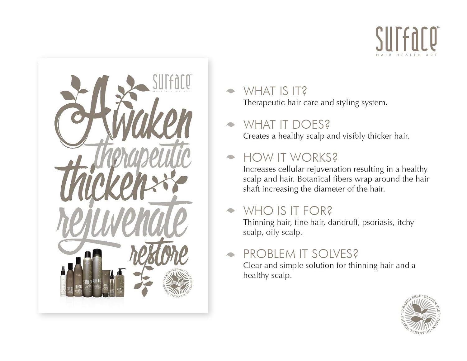 Surface Hair Awaken Therapeutic Treatment, 2 Fl Oz: Premium Beauty