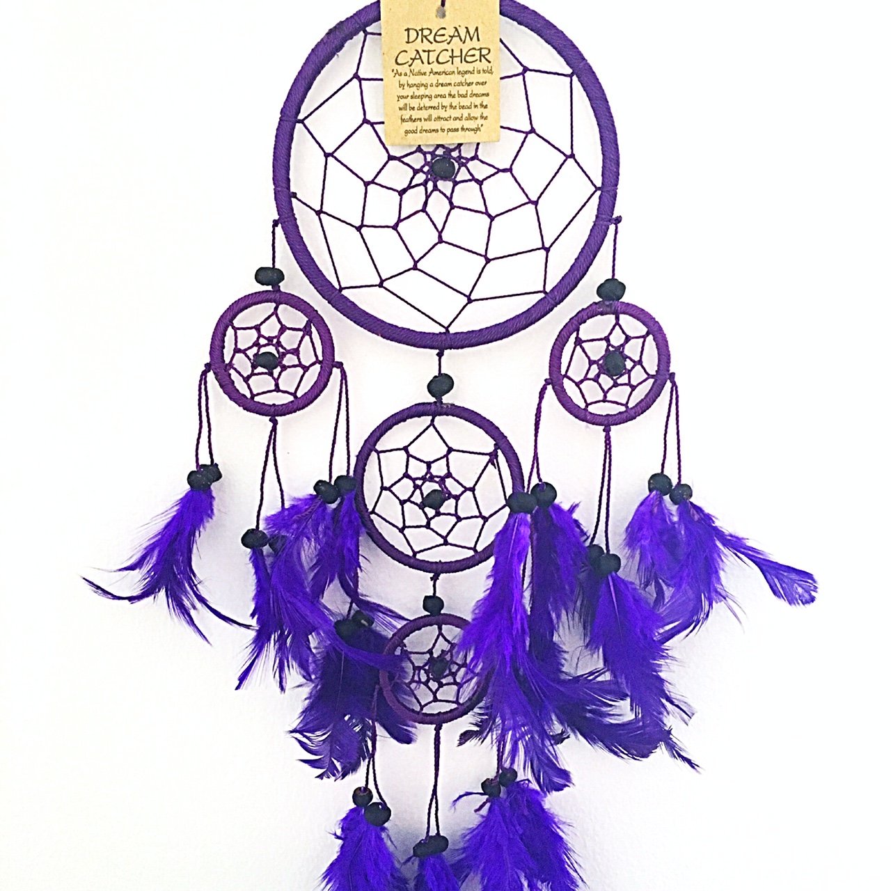 Purple Dream Catcher Beautiful Home Decor & Kids Room Wall Hanging Party Bag Filler Item Catch All Those Bad Dreams No More Sleepless Nights