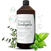 Luxury Foaming Bath - Natural Scented Bubble Bath with Essential Oils and Epsom Salt - Energizing Eucalyptus Scent, 33.8 fl oz / 1L