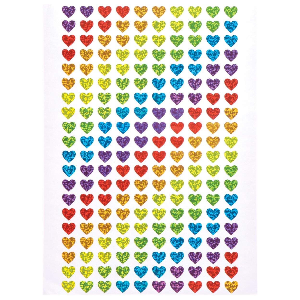 Baker Ross Heart Holographic Stickers - Pack of 400, Valentines Days Crafts (AR958)