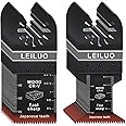 LEILUO 50 Pcs Multitool Blades Japanese Teeth Fast Cutting Oscillating Tool Blades CRV Material Oscillating Saw Blades Universal Accessories with Storage Bag Fit DeWalt Milwaukee Makita and More