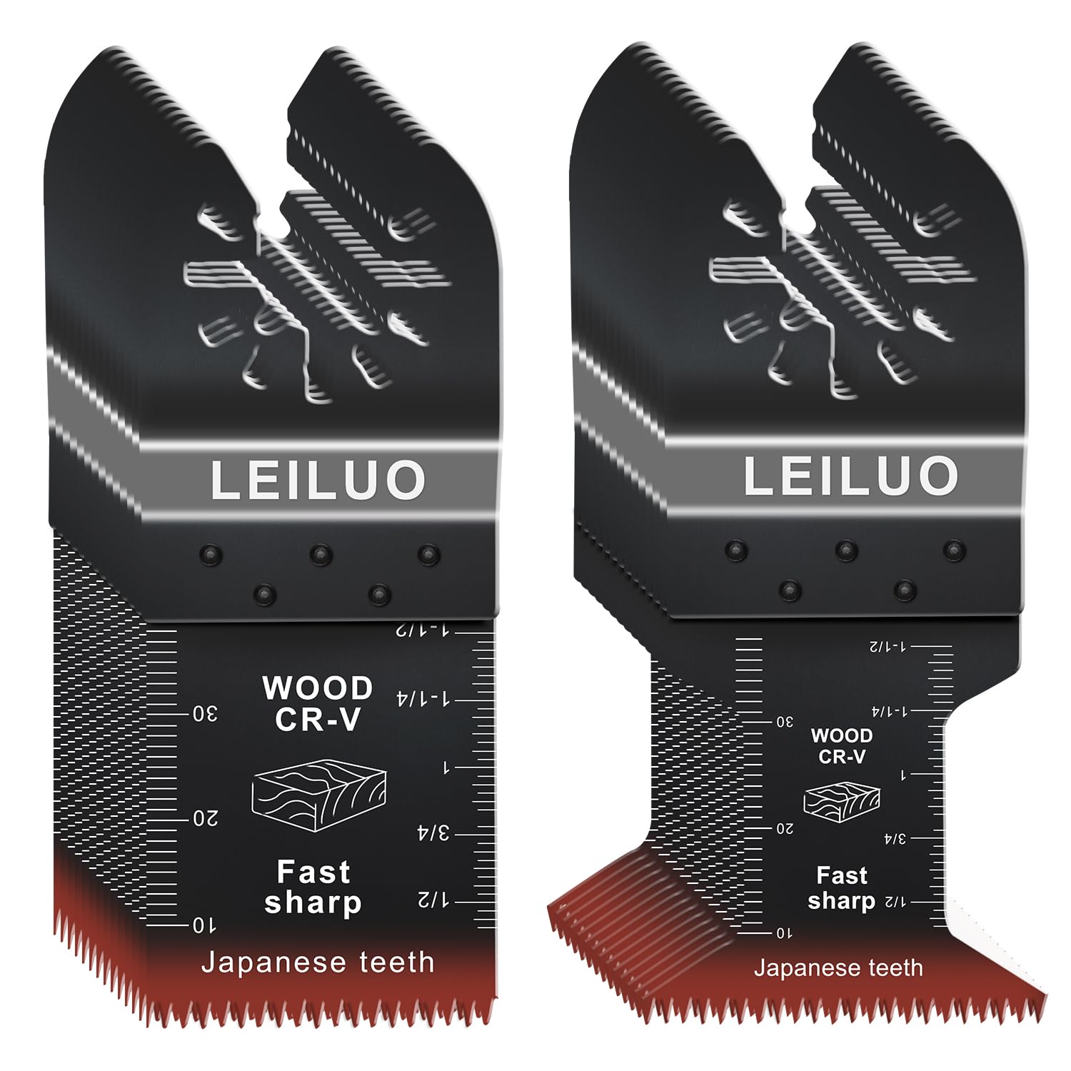 LEILUO 50Pcs Multitool Blades Japanese Teeth Fast Cutting Oscillating Tool Blades CRV Material Oscillating Saw Blades Universal Fit with Storage Bag for DeWalt Milwaukee Makita and More