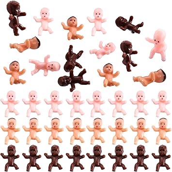 90 Pieces Mini Bebes En Plastique Jeux De Baby Shower Decorations De Fete De Cube De Glace 1 Pouce Bebe Poupee En Plastique Pour Douche De Bebe Et Artisanat Amazon Fr Jeux Et