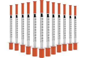 SNDEDI U-100 Disposable Insulin Syringes with Needle – 1ml/cc, 30G 5/16" (8mm), Individually Wrapped,30Pack