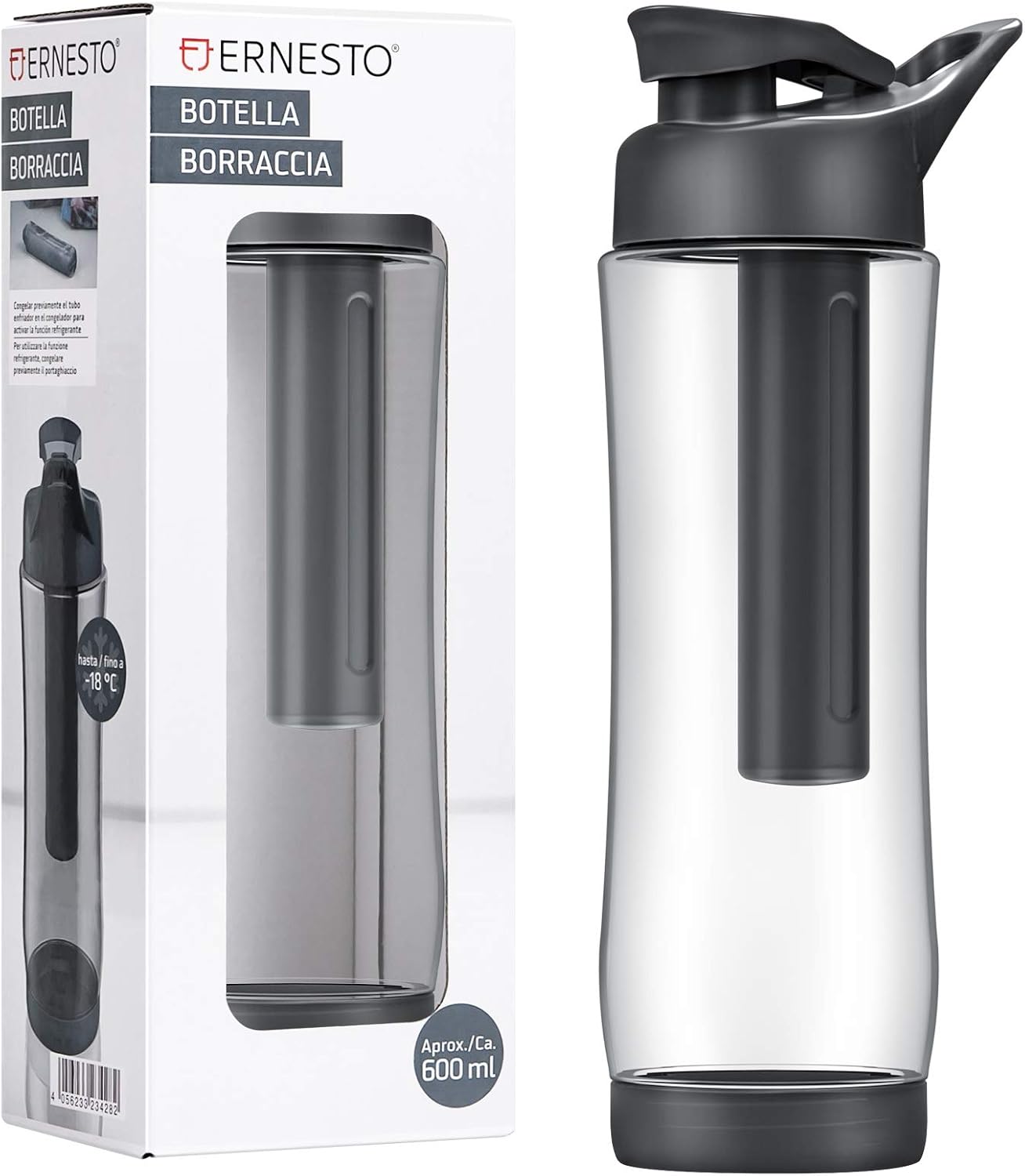 Amazon Reusable Gym Water Bottle Fitness Sport Cool Water Bottles with Freezer Stick Grey 21oz