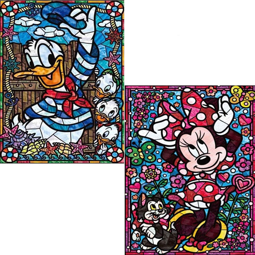 Amazon Com Diy 5d Diamond Painting Kit 2 Pack 16 X12 Disney Minnie Donald Duck Round Full Drill Crystal Rhinestone Embroidery Cross Stitch Arts Craft Canvas For Home Wall Decor Adults And Kids amazon com