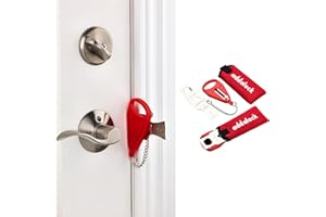 Addalock The Original Portable Door Lock for Travel & Home Security, 1-Piece Door Latch Lock for Houses, Apartments, Hotels, Motels, Dorms & AirBnBs - Lock The Door & Stay at Home or Away, 2 Pack