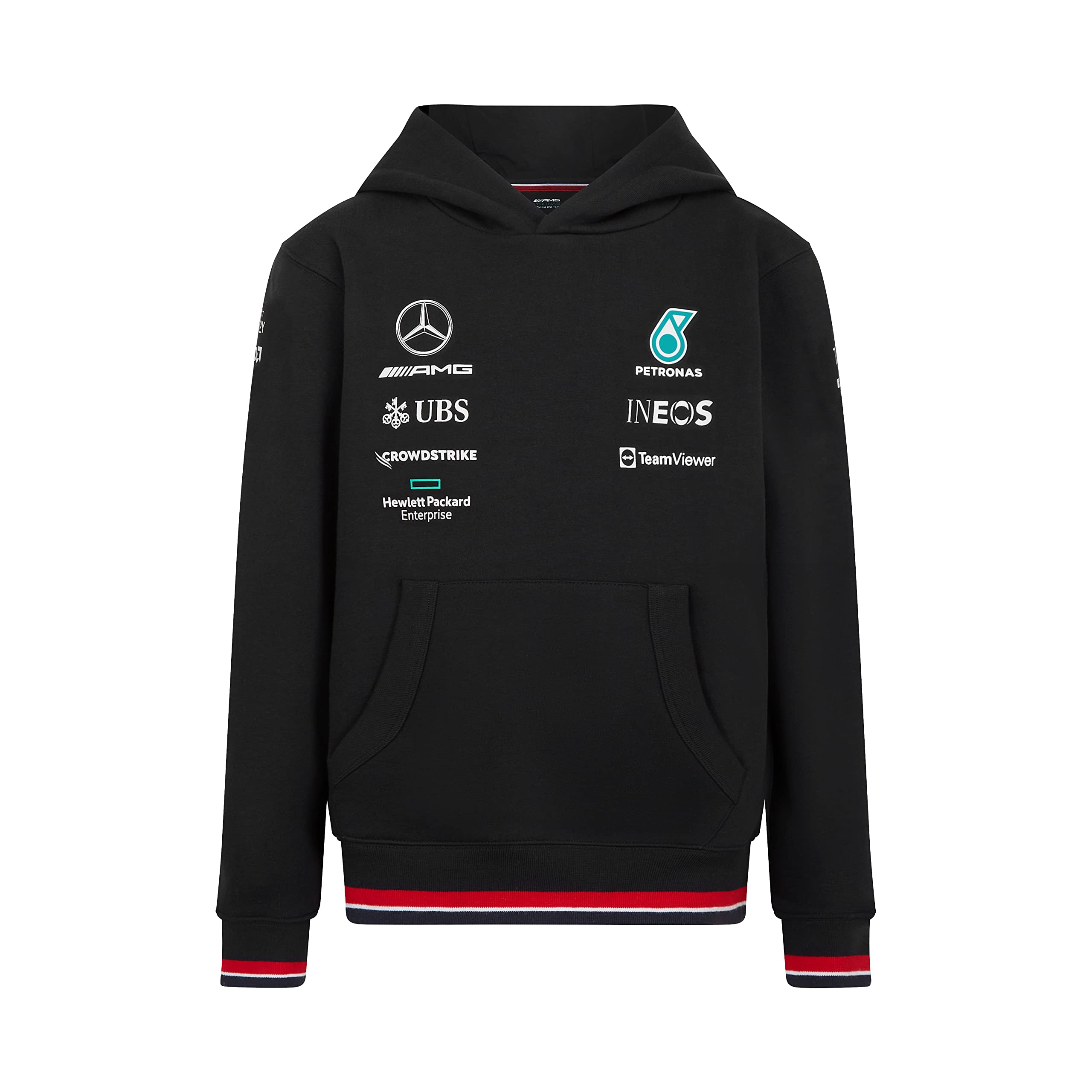 Mercedes AMG Petronas Formula One Team - Official Formula 1 Merchandise - Kids 2022 Team Hoodie - Black - 4T (3/4 Years)