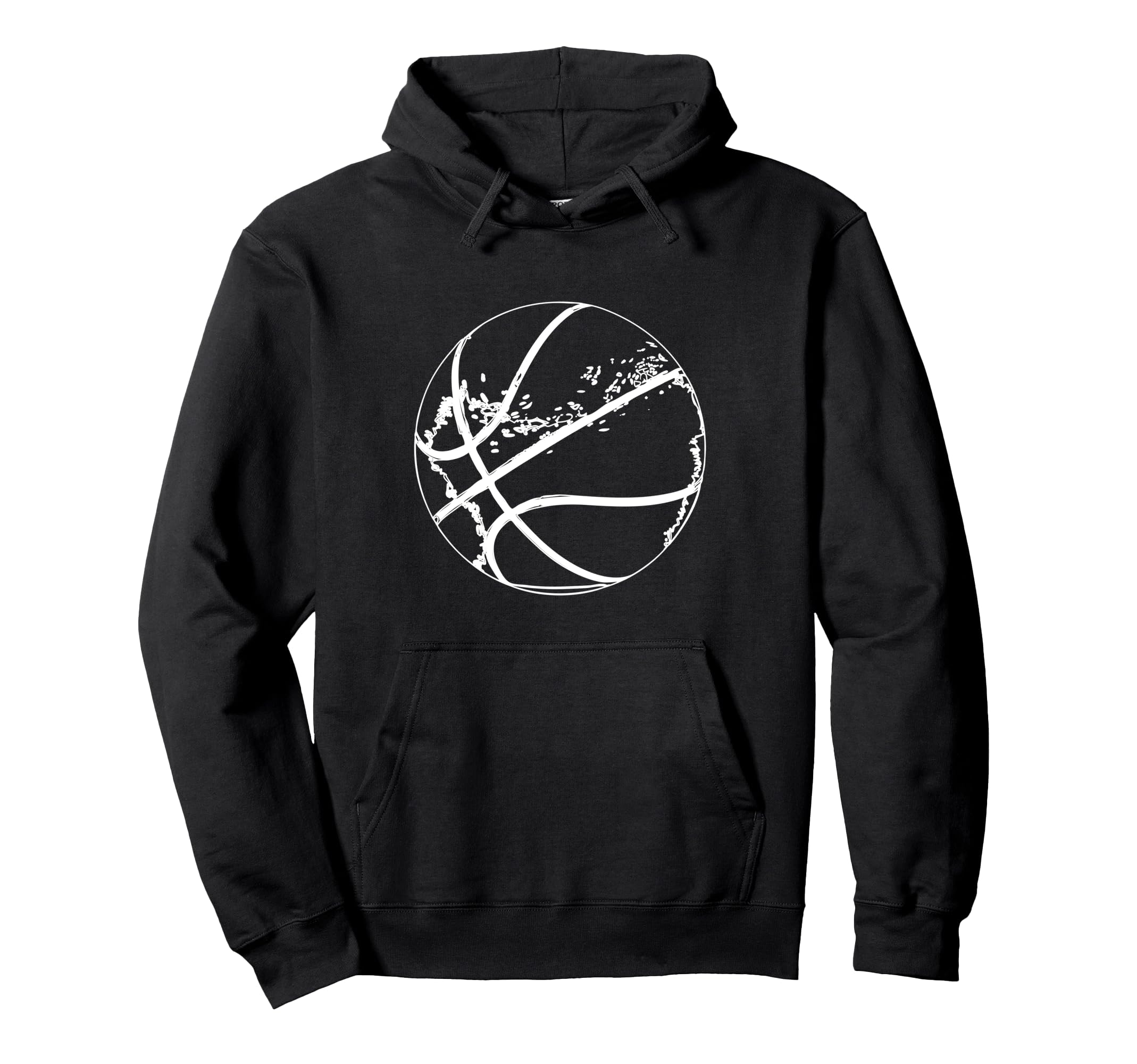 Boys Basketball Sketch Basketball Player Pullover Hoodie
