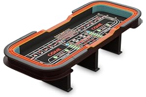 INO Design 136" 12 Feet Deluxe Casino Dice Game Craps Poker Table Black