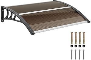Outsunny Window Awning Door Canopy, Polycarbonate Cover 30" x 50" Patio Awnings, Hollow Sheet for UV, Rain, Snow Protection, 