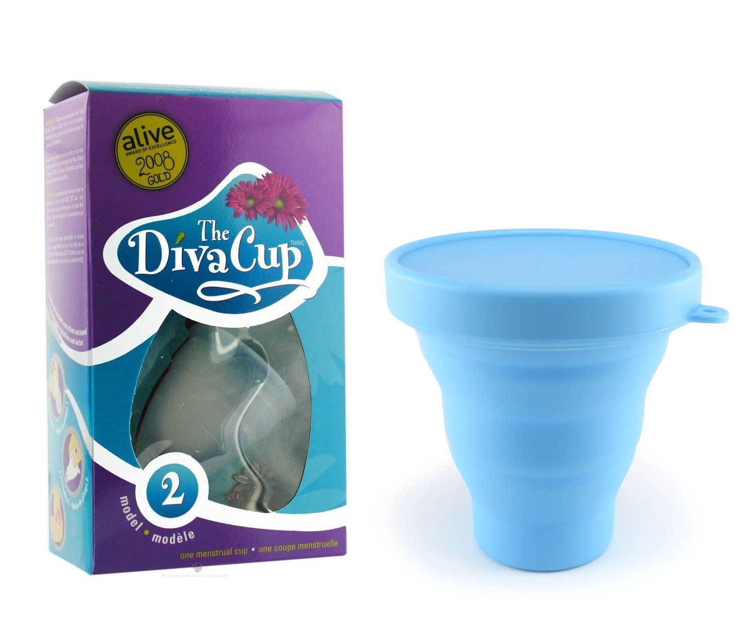 Amazon Com Collapsible Silicone Cup Foldable Sterilizing Cup For Menstrual Cups And Storing Your Diva Cup Foldable For Travel From Lucky Clover Sky Blue Beauty