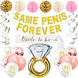 TMCCE Bachelorette Party Decorations Bridal Shower Supplies Bride to be kit - Same Forever Banner,Sash,Engagement Ring Balloo