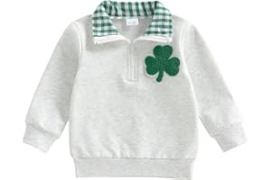 Lefyira Easter Baby Girl Boy Valentines St Patricks Outfit Sweatshirt Toddler Mardi Gras Clothes Stripe Long Sleeve Pullover