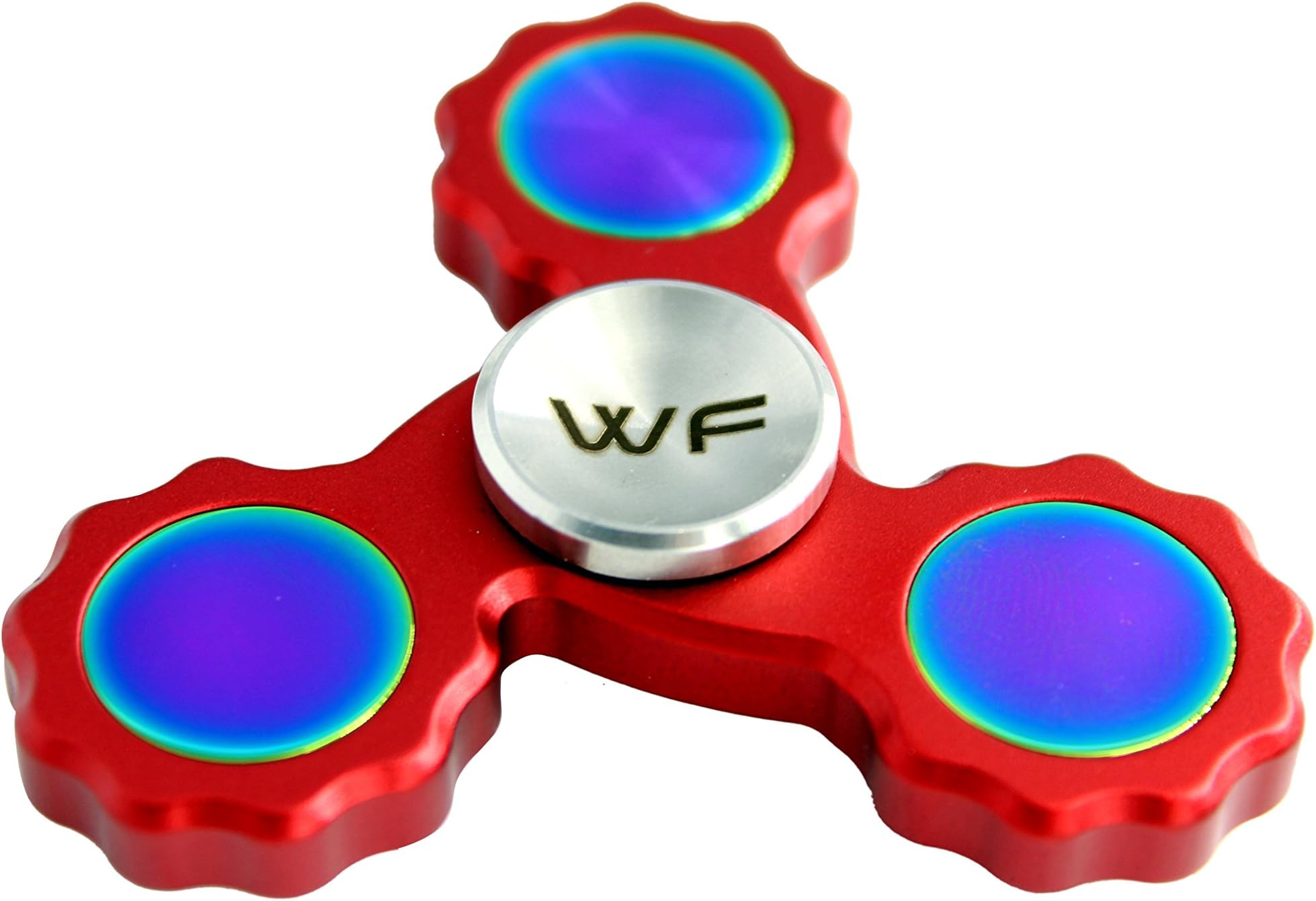 WeFidget Premium Finish, No Wobble, Fully Replaceable Bearings, EDC Hand Spinners (Red Gear)