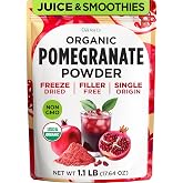Organic Pomegranate Powder 1.1 Lb (52 Servings) for Smoothies &amp; Baking | 100% Freeze Dried, No Added Sugar, Vegan, Non-GMO - Superfood for Juice, Tea, Yogurt - One Ingredient, Gluten-Free