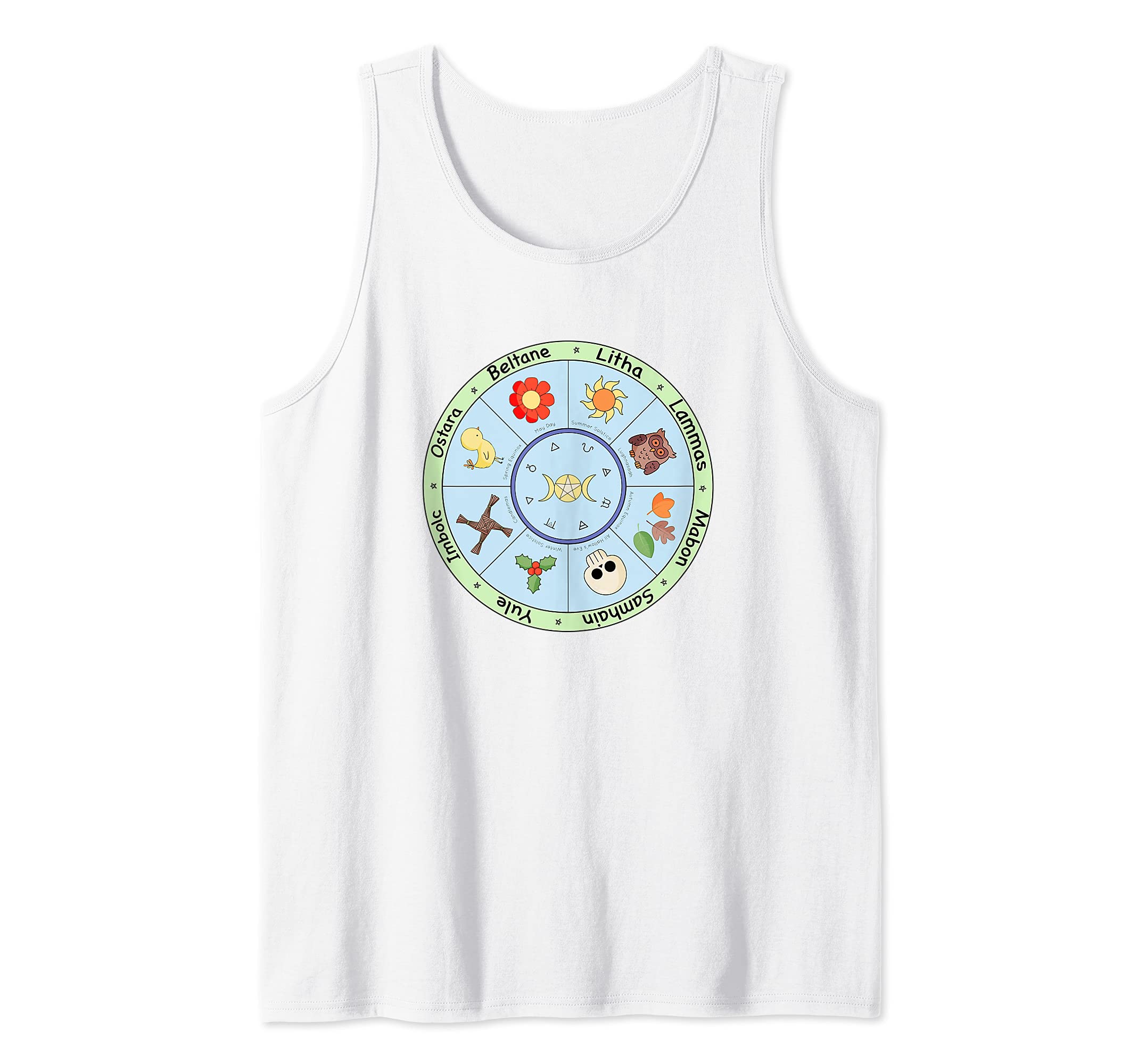 Pagan Calendar Wicca Wheel of the Year Kawaii Tank Top