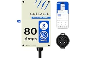 Grizzl-E Ultimate Level 2 Fastest 80A / 19.2 kW Electric Vehicle (EV) Charger, UL Tested and Certified, Metal Case, Indoor/Outdoor Electric Car Fast Charging Station, Hardwired, Ultra, J1772