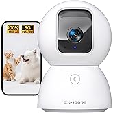CINMOORE 5G Security Camera Indoor, 3K Pet/Dog Camera with Speaker/Phone App, PTZ WiFi Baby Monitor Cameras for Home Security