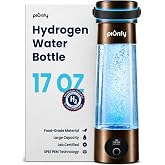 PIURIFY Hydrogen Water Bottle Generator | 9,970 PPB in 2 Cycles | 17 OZ | 3x More H2 | Ergonomic Handle | USA Certified | SPE/PEM Technology | Bronze