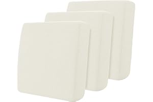 Hokway Stretch Couch Cushion Slipcovers Reversible Cushion Replacement Slipcovers Sofa Cushion Covers(Cream White, 3)